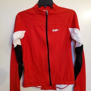 Womens Louis Garneau Full-zip Long-sleeve Bicycling Jersey Medium